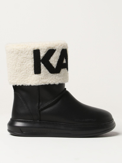Shop Karl Lagerfeld Flat Ankle Boots  Woman Color Black