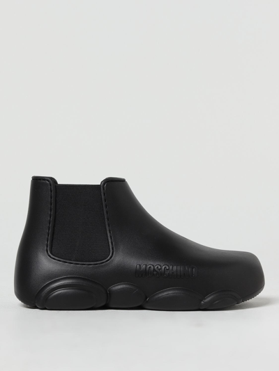 Shop Moschino Couture Rubber Boots In Black