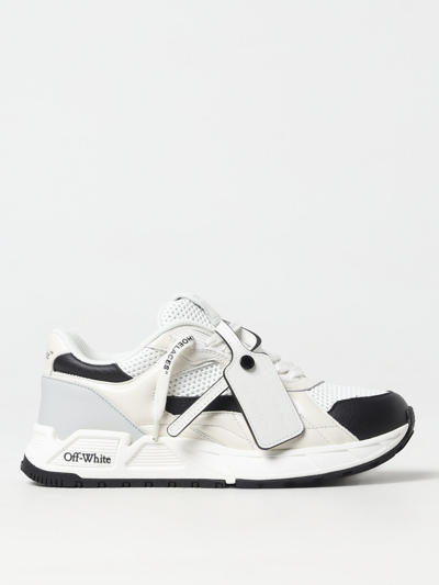 Shop Off-white Kick Sneakers In Leather And Mesh In White 1