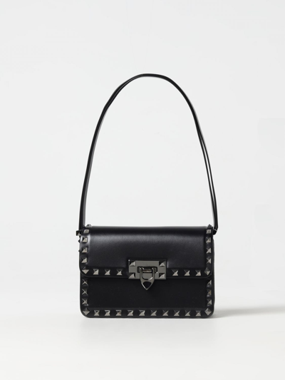 Shop Valentino Rockstud Bag In Leather In Black