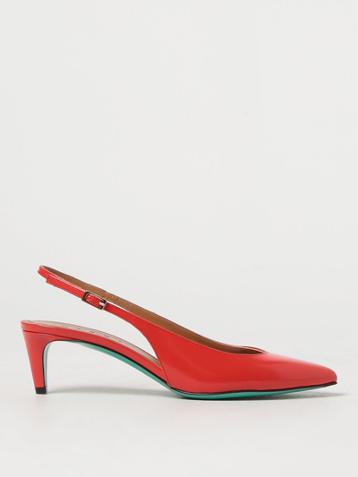 Shop Marni Rhythm Slingbacks In Grained Leather In Red