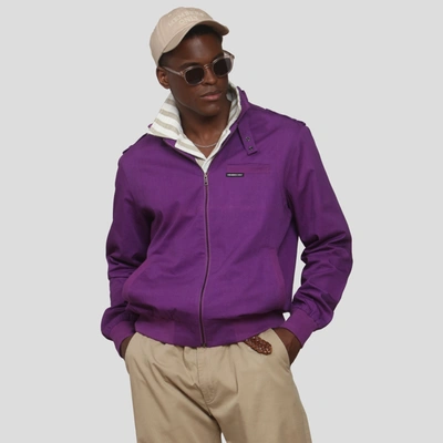 Shop Members Only Men's Classic Iconic Racer Jacket (slim Fit) In Purple