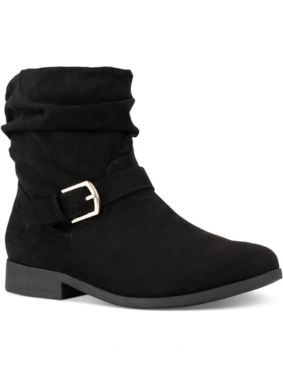 Karen Scott Clarett Womens Side Zipper Ankle Boots In Black