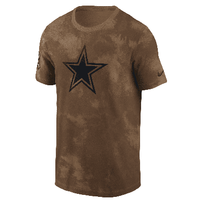 Shop Nike Dallas Cowboys Salute To Service Sideline  Men's Nfl T-shirt In Brown