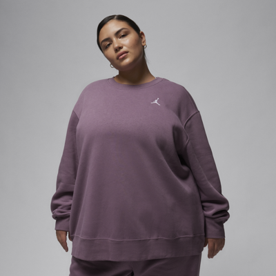 Shop Jordan Women's  Brooklyn Fleece Crew-neck Sweatshirt (plus Size) In Purple
