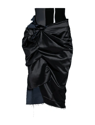 Shop Maison Margiela Draped Skirt In Black