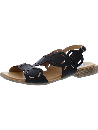 Shop Bueno Avril Womens Leather Open Toe Slingback Sandals In Black