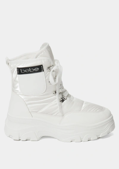 Bebe Jadah Boots In White