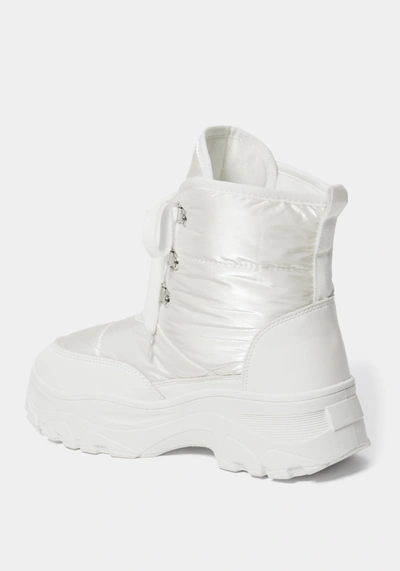 Bebe Jadah Boots In White