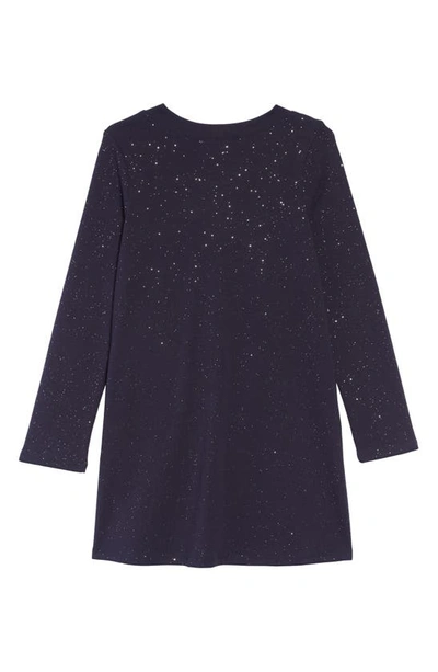 Shop Truly Me Glitter T-shirt Dress In Navy