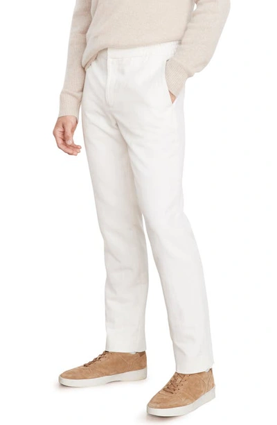 Shop Vince Slim Fit Lyocell & Cotton Pants In Bone