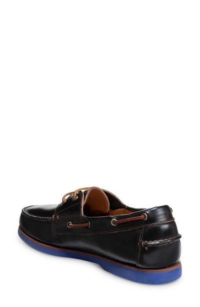 Allen Edmonds Force 10 Boat Shoe In Black