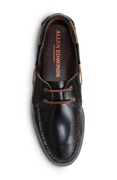 Allen Edmonds Force 10 Boat Shoe In Black