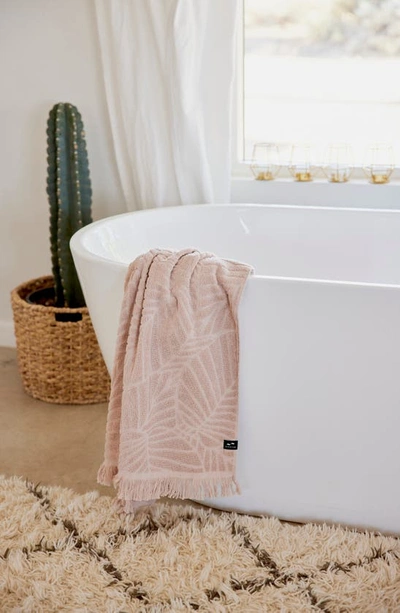 Slowtide Kalo Fringe Bath Towel In Light/ Pastel Pink