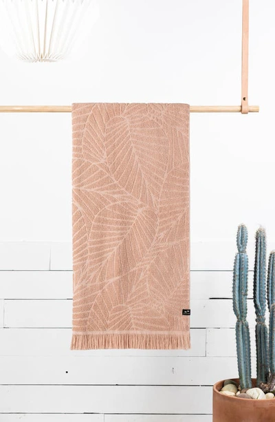 Slowtide Kalo Fringe Bath Towel In Light/ Pastel Pink