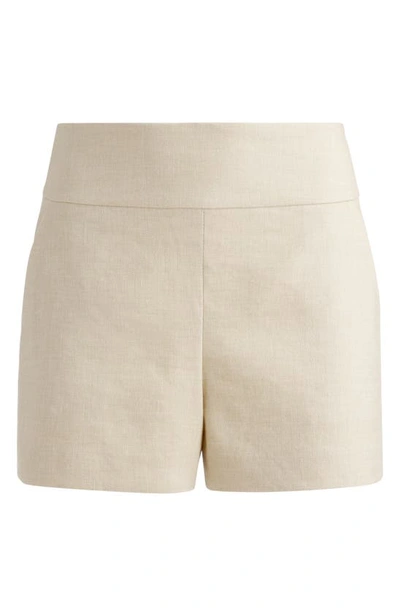 Shop Alice And Olivia Donald High Waist Shorts In Natural