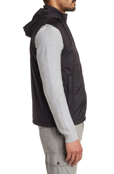 Herno Hooded Vest In 9300-nero