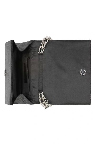 Jessica Mcclintock Crystal Embellished Shoulder Bag In Black/ Silver