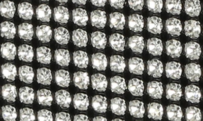 Jessica Mcclintock Crystal Embellished Shoulder Bag In Black/ Silver