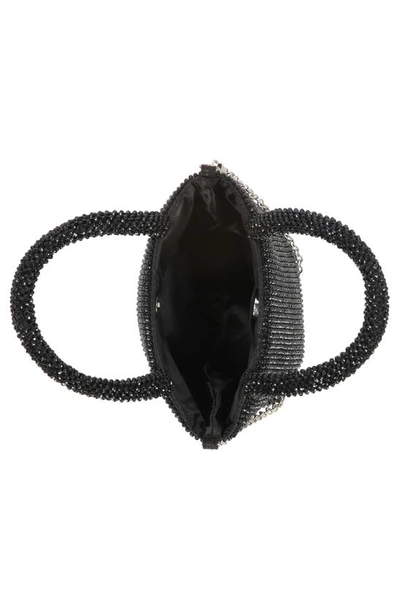 Jessica Mcclintock Crystal Embellished Chase Top Handle Mini Tote Bag In Black