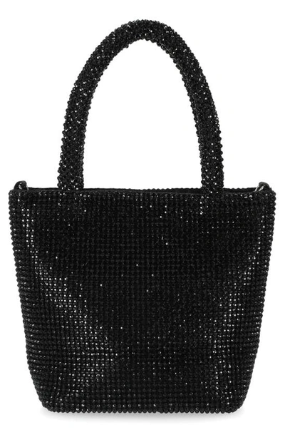 Jessica Mcclintock Crystal Embellished Chase Top Handle Mini Tote Bag In Black