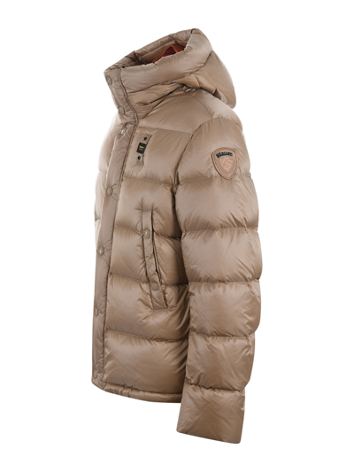 Shop Blauer Down Jacket In Beige