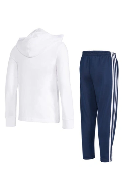 Shop Adidas Originals Kids' Long Sleeve Hoodie T-shirt And Pants In White