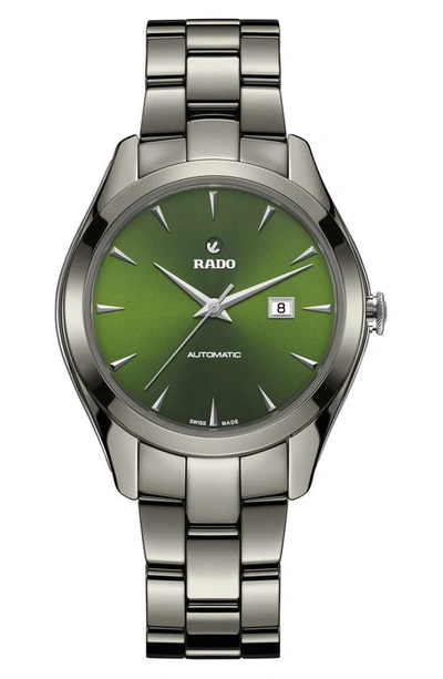 Shop Rado Hyperchrome Automatic Bracelet Watch, 36mm In Green