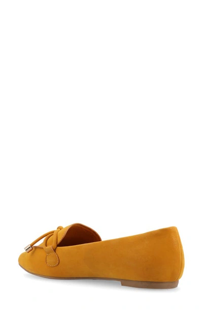 Journee Collection Womens Muriel Slip On Pointed Toe Loafer Flats In Mustard