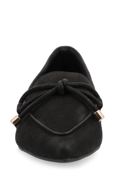 Journee Collection Womens Muriel Slip On Pointed Toe Loafer Flats In Black