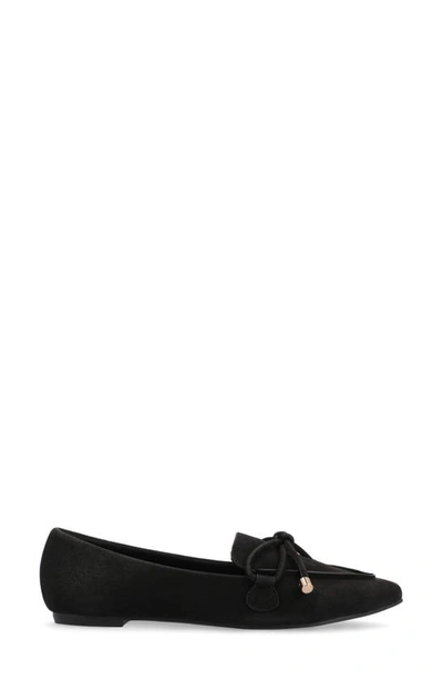 Journee Collection Womens Muriel Slip On Pointed Toe Loafer Flats In Black