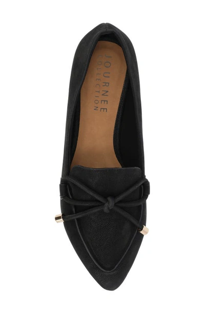 Journee Collection Womens Muriel Slip On Pointed Toe Loafer Flats In Black