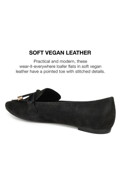 Journee Collection Womens Muriel Slip On Pointed Toe Loafer Flats In Black