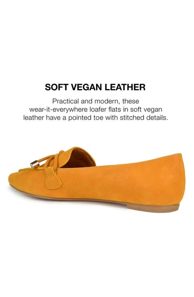 Journee Collection Womens Muriel Slip On Pointed Toe Loafer Flats In Mustard
