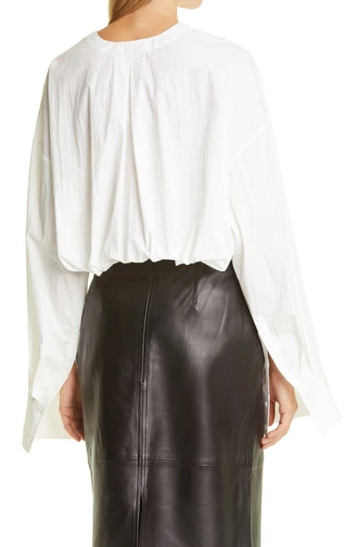 Co Boxy V-neck Blouse In White