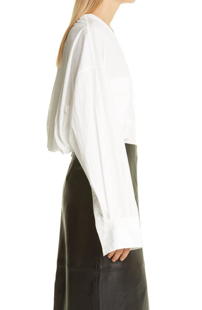 Co Boxy V-neck Blouse In White