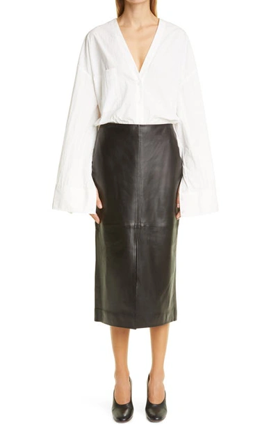 Co Boxy V-neck Blouse In White