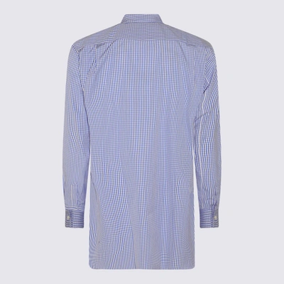 Shop Comme Des Garçons Light Blue Cotton Shirt In Grey