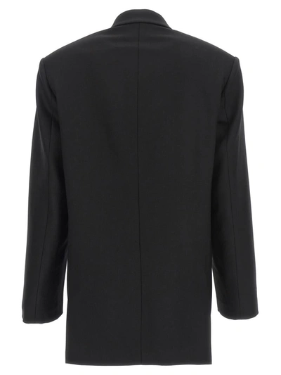 David Koma 'tailored Tuxedo' Blazer With Structured Shoulders In Black