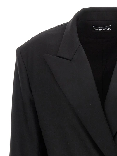 Shop David Koma 'tailored Tuxedo' Blazer In Black