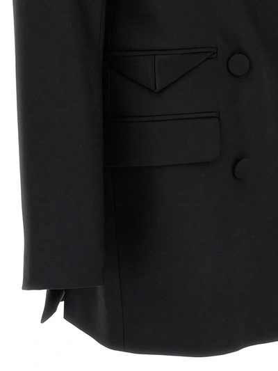 David Koma 'tailored Tuxedo' Blazer With Structured Shoulders In Black