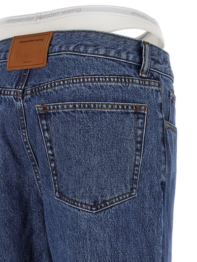 Shop Alexander Wang Slip Insert Jeans In Blue