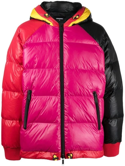 Shop Dsquared2 Hooded Puffer Down Jacket In Black