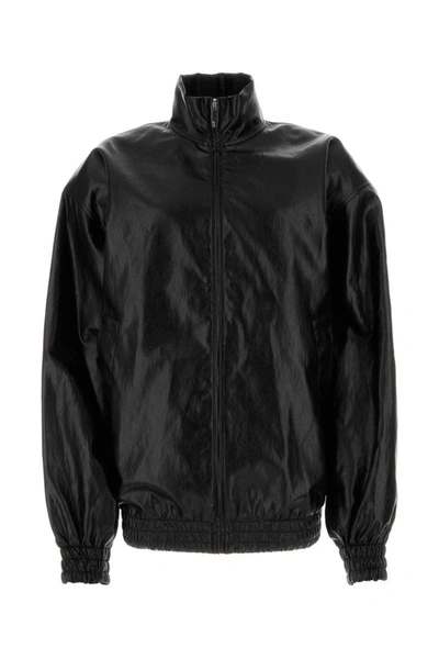 Shop Gcds Leather Jackets In Black
