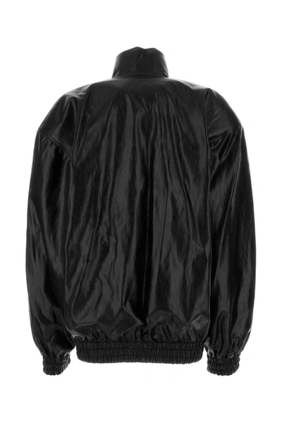 Shop Gcds Leather Jackets In Black