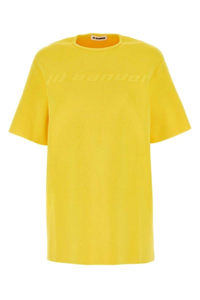 Shop Jil Sander T-shirt In Yellow