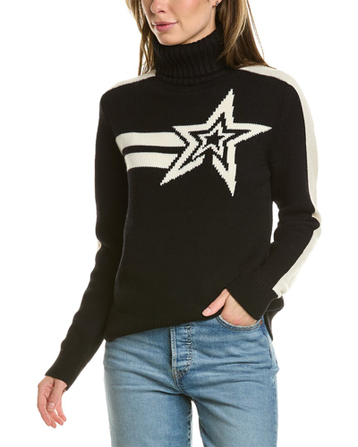 Shop Perfect Moment Turtleneck Wool Sweater In Black
