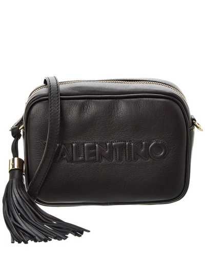 Shop Valentino By Mario Valentino Mia Embossed Leather Crossbody In Black