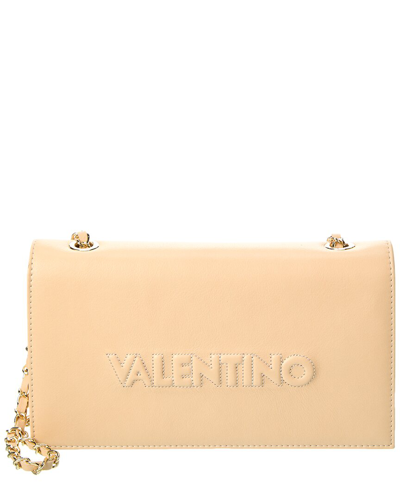 Shop Valentino By Mario Valentino Lena Embossed Leather Crossbody In Beige