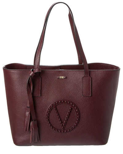 Shop Valentino By Mario Valentino Soho Rock Leather Tote In Purple